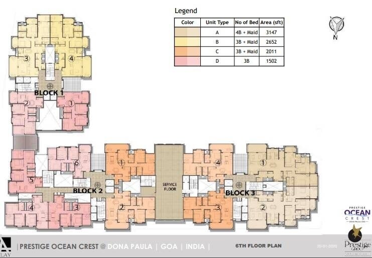 Prestige Ocean Crest Floor Plans