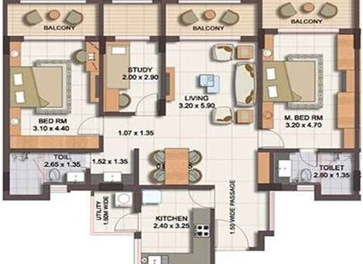 mathias ocean park residency apartment 2 bhk 1485sqft 20214723004755