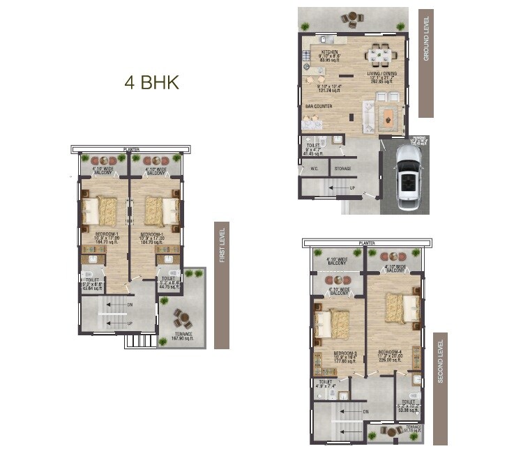 4 BHK 3052 Sq. Ft. Villa