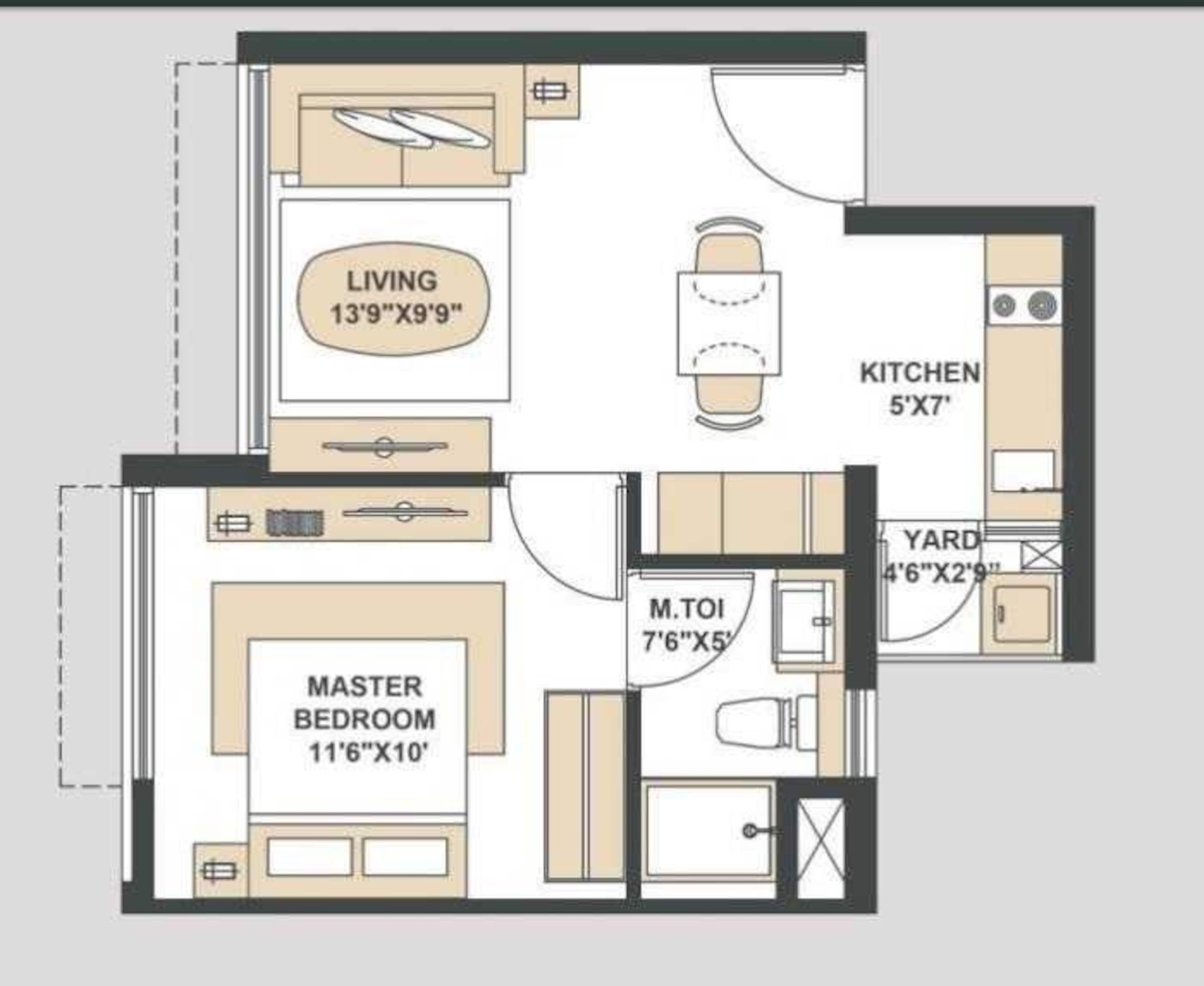 tata rio de goa apartment 1 bhk 343sqft 20234509164540