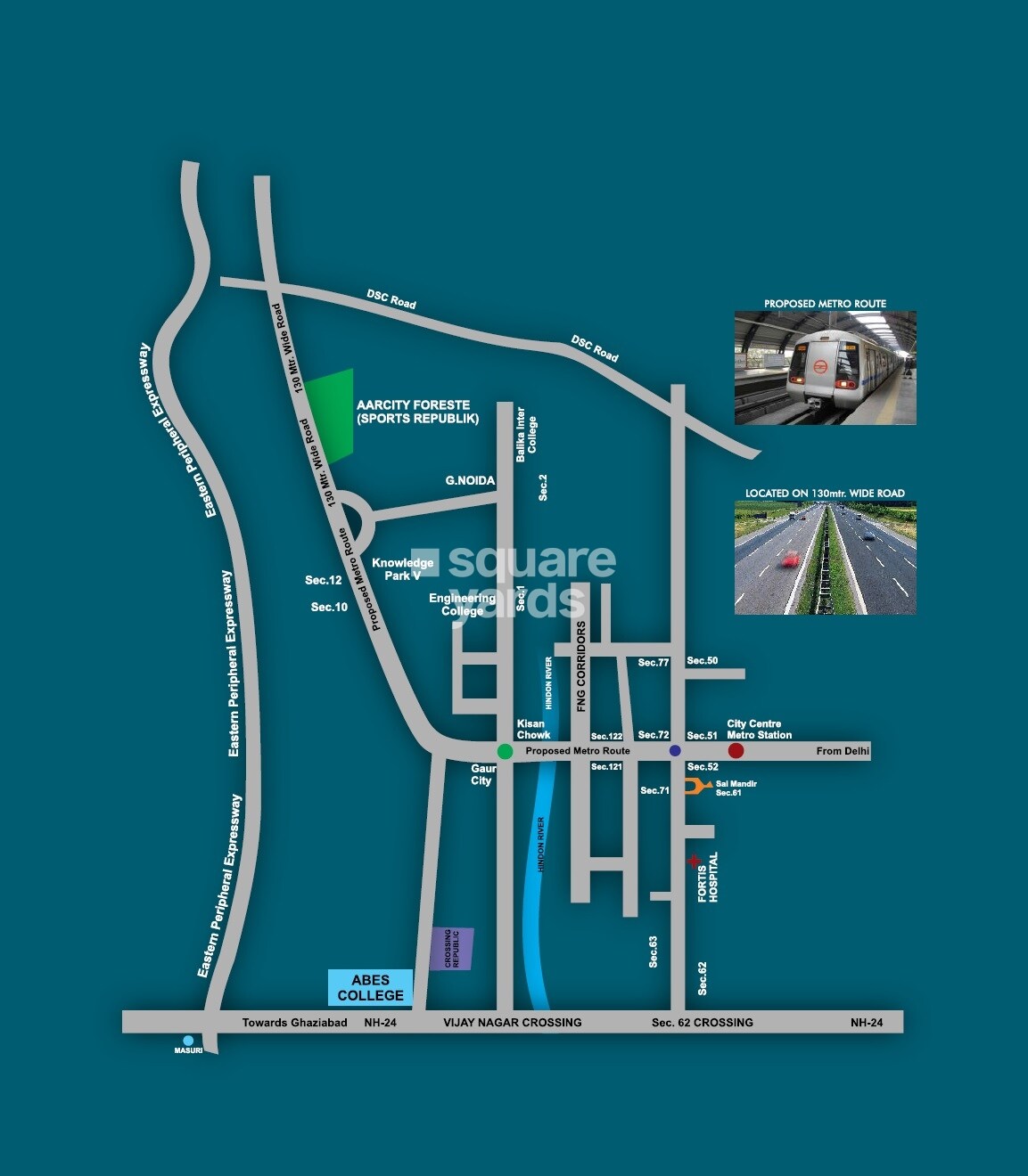 Aarcity Sky Villas Location Image