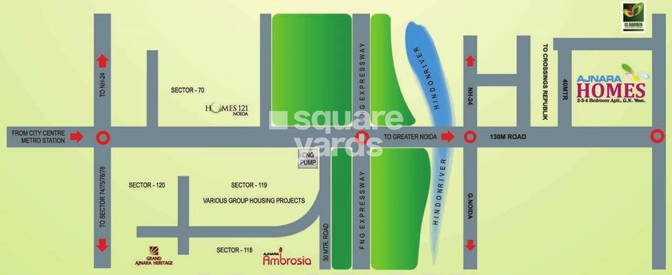 Ajnara Homes Location Image