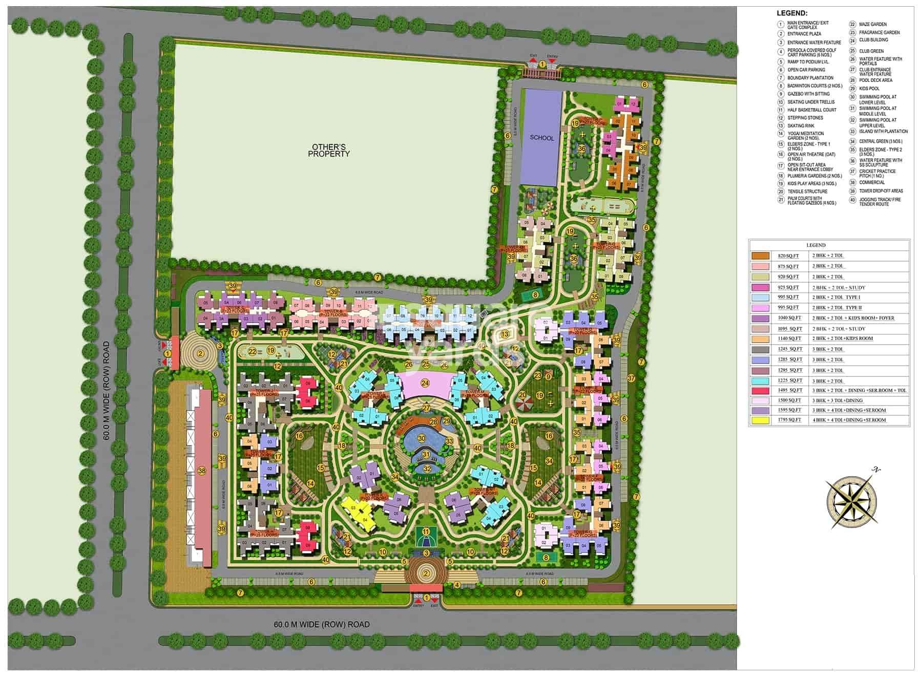 ajnara le garden project master plan image1