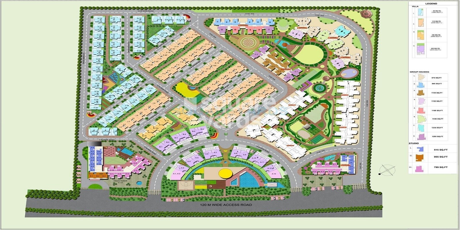 Ajnara Panorama Facing F1 Master Plan Image