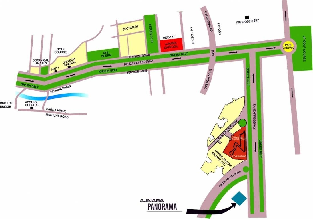 Ajnara Vice Royale Location Image