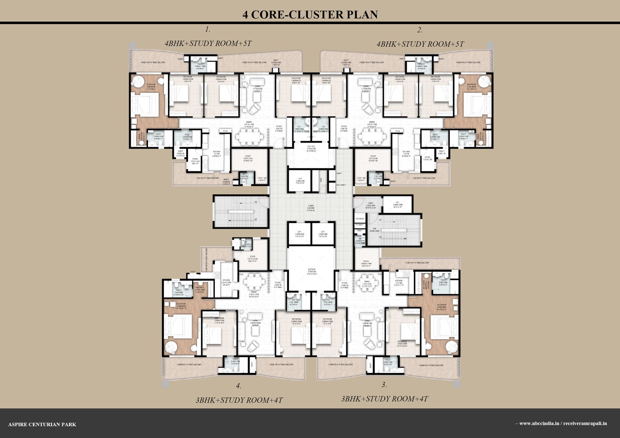Amrapali Centurian Park Floor Plans