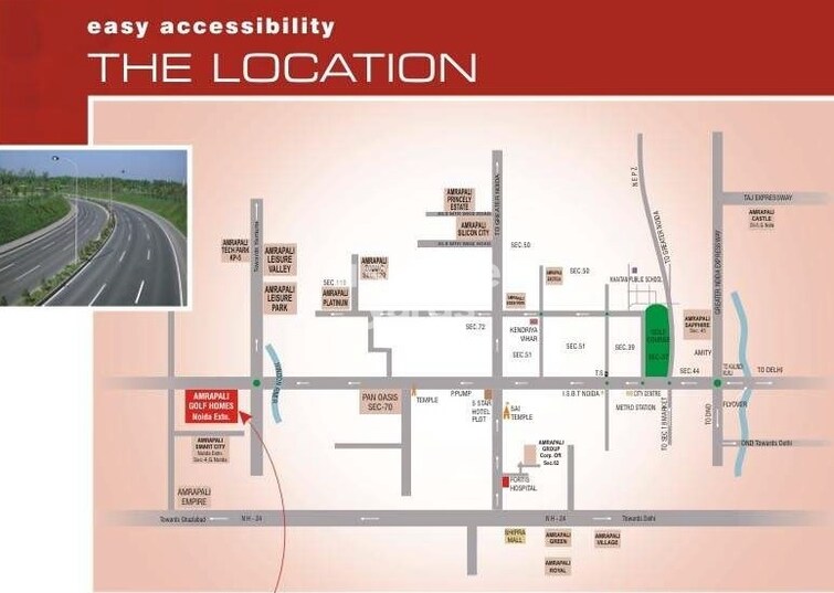 Amrapali Golf Homes Location Image