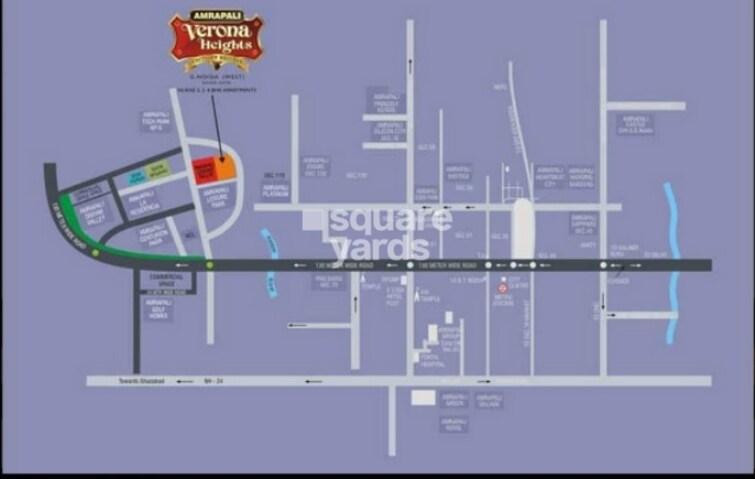 Amrapali Ivory Heights Location Image