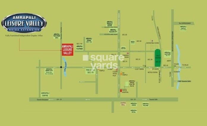 Amrapali Leisure Valley Location Image