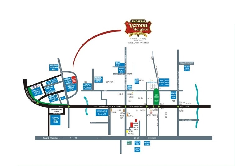 Amrapali Verona Heights Location Image