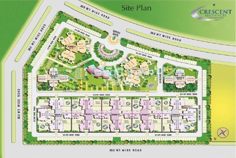 Ansal API Sushant Megapolis Crescent Residences Master Plan Image