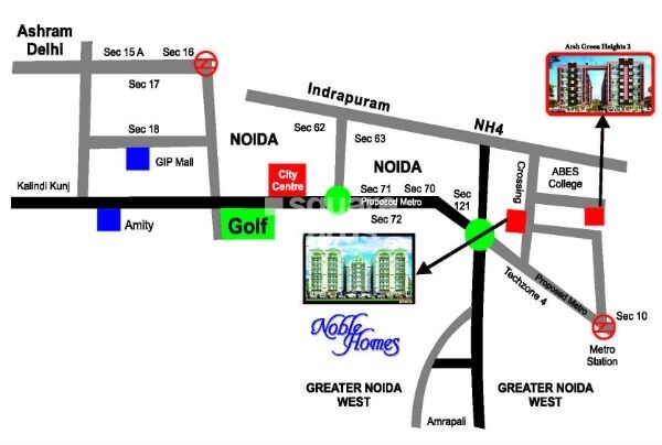 Arsh Green Heights ll Location Image