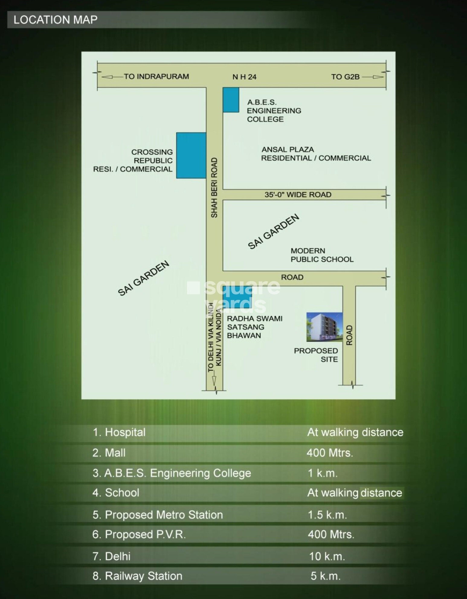 Arsh Green Heights Location Image