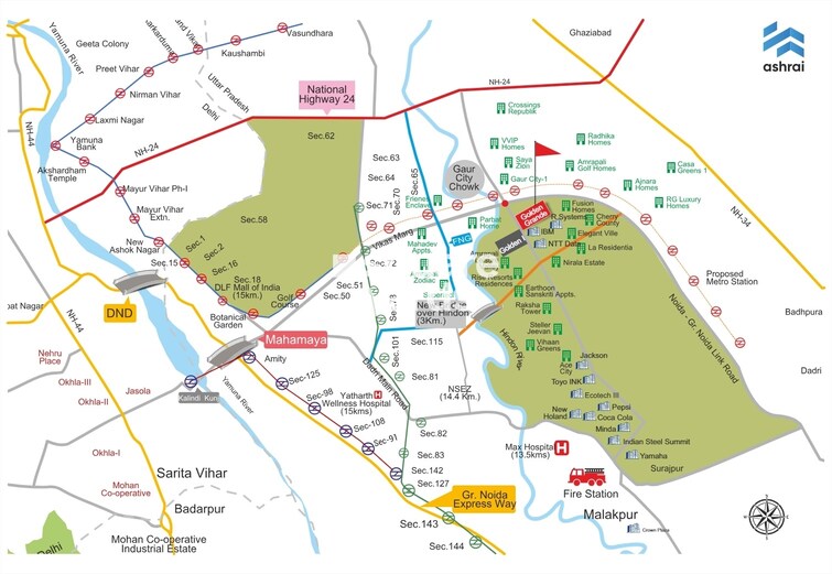 Ashrai Golden Grande Location Image