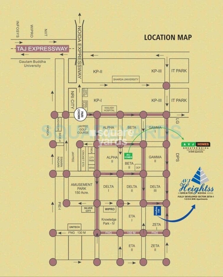 AVJ Heightss Location Image