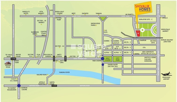 Cosmos Shivalik Homes Location Image