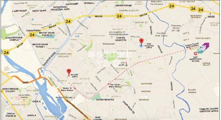 DAH Greentech NX Corporate Suites Location Image