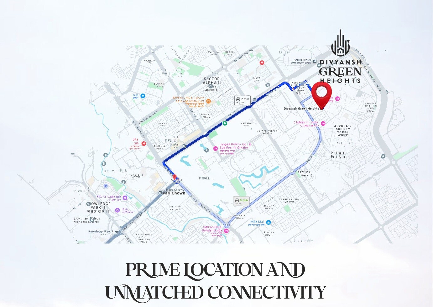 Divyansh Green Heights Location Image