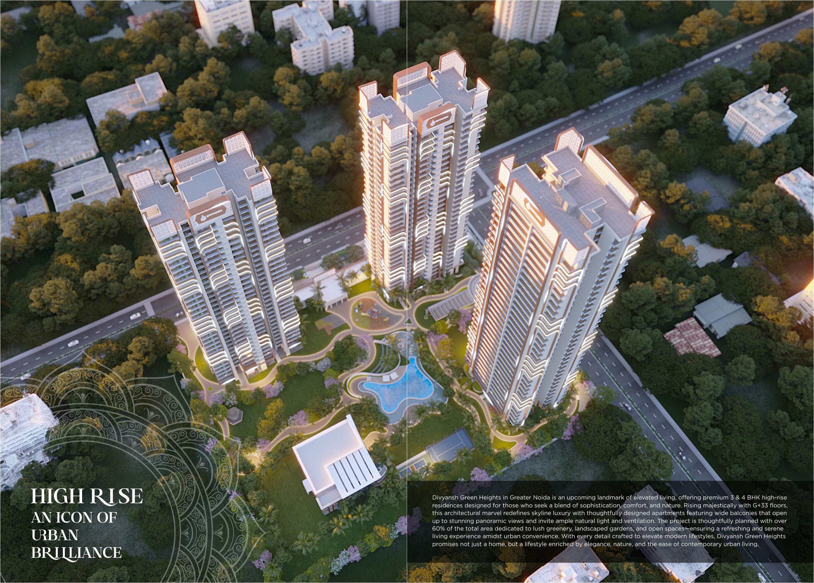 Divyansh Green Heights Tower View