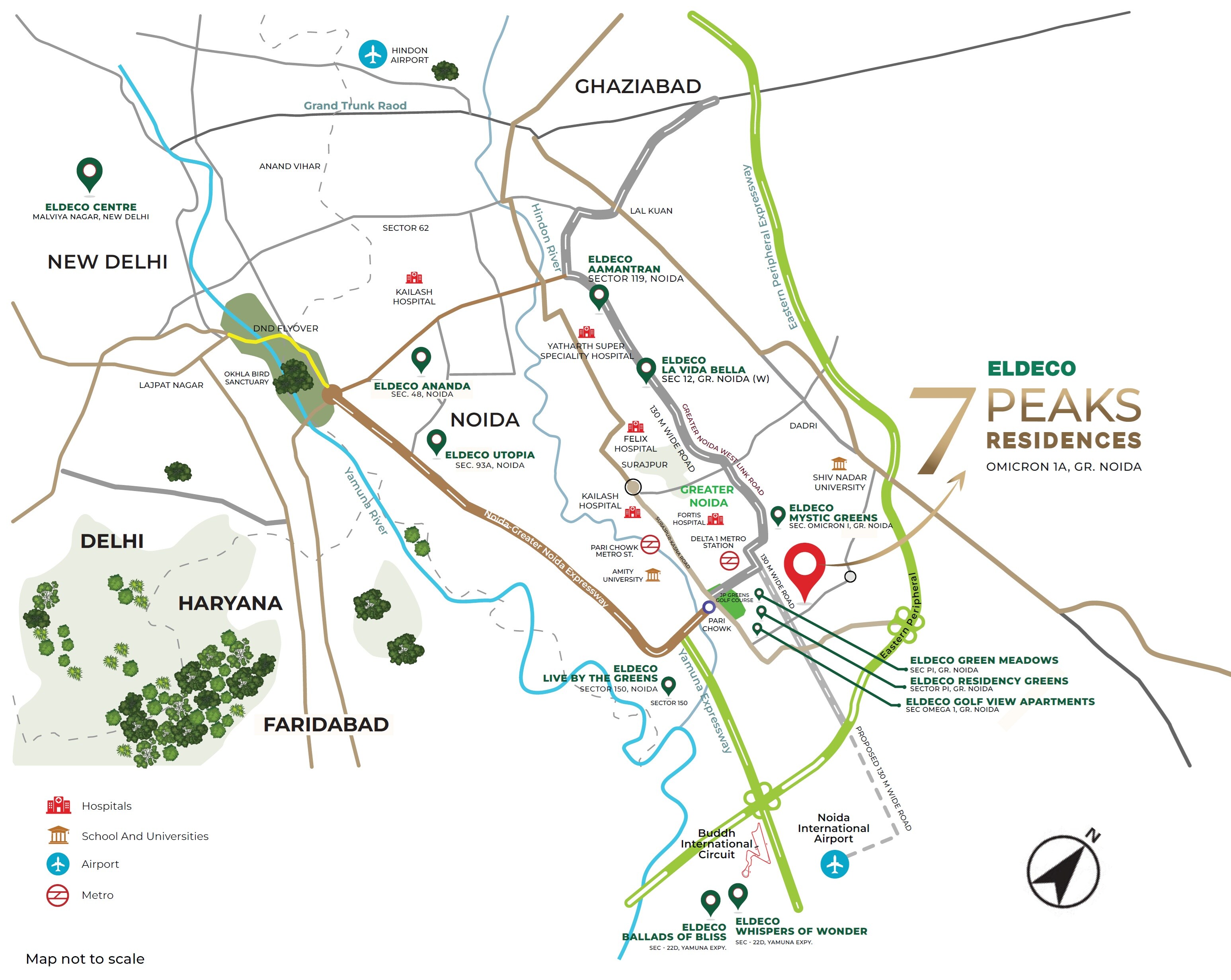 Eldeco 7 Peaks Residences Location Image
