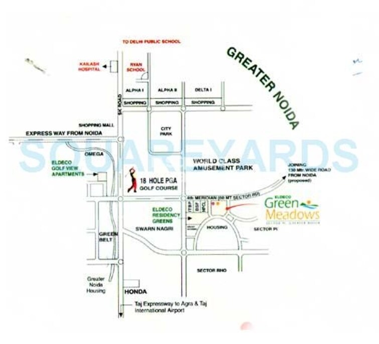 Eldeco Green Meadows Location Image