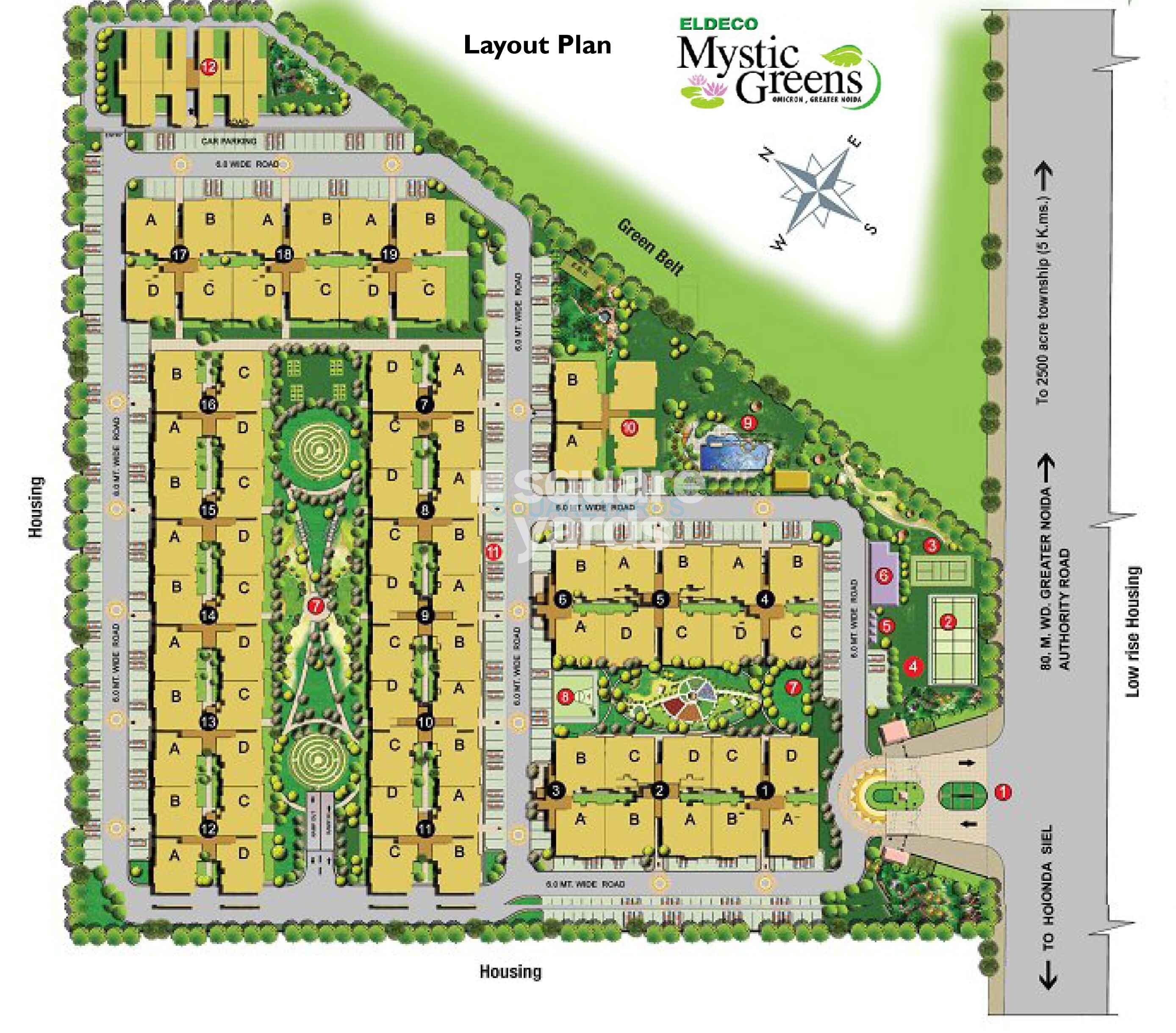 Eldeco Mystic Greens Master Plan Image