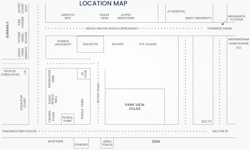 Escon Park View Villas Location Image