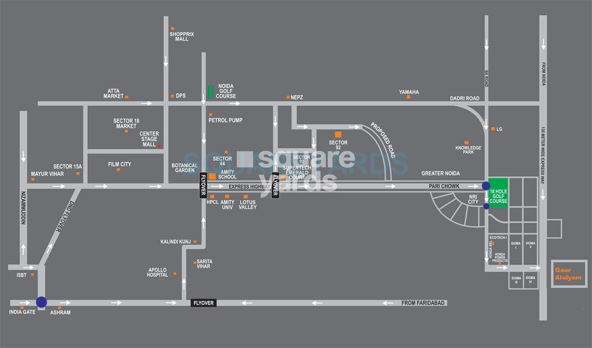 Gaur Atulyam Location Image