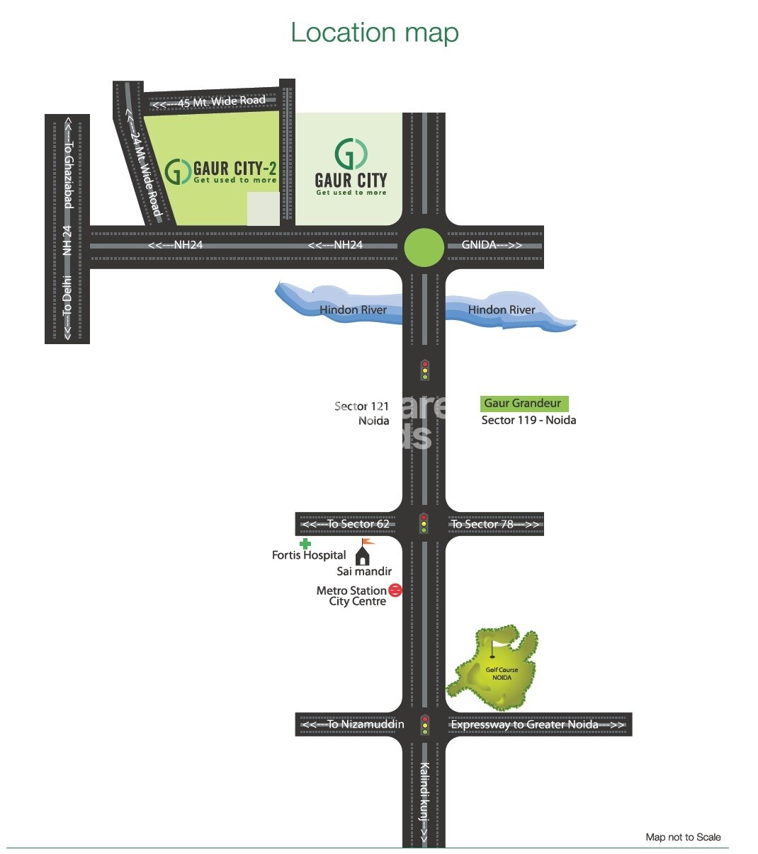 Gaur City 2 - Sanskriti Vihar Location Image