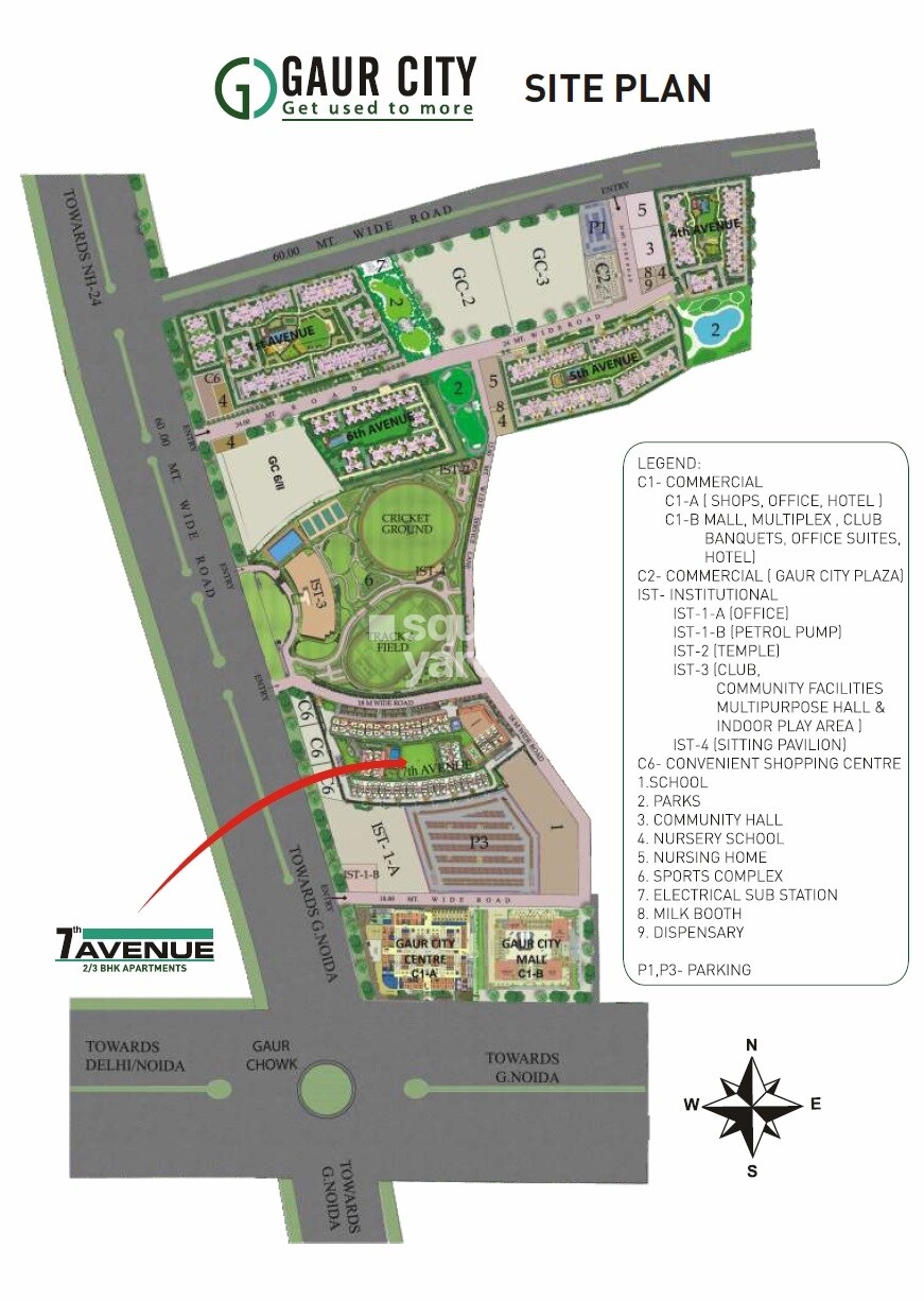 Gaur City 7th Avenue Master Plan Image 2