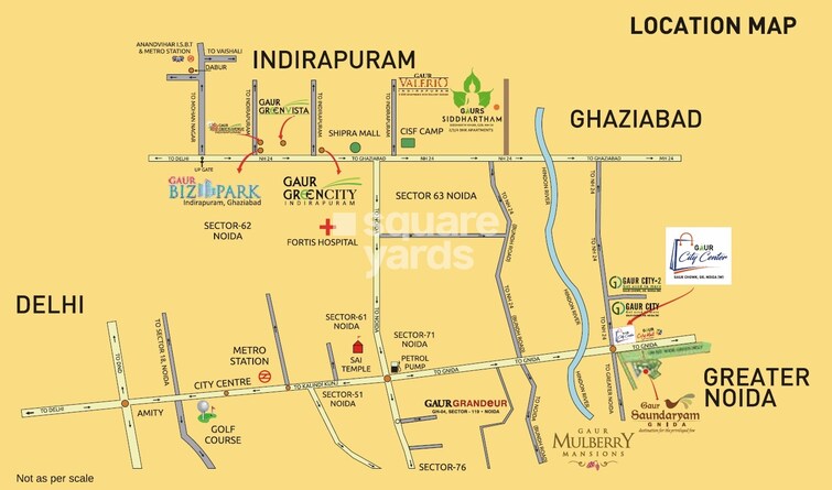 Gaur City Center Location Image