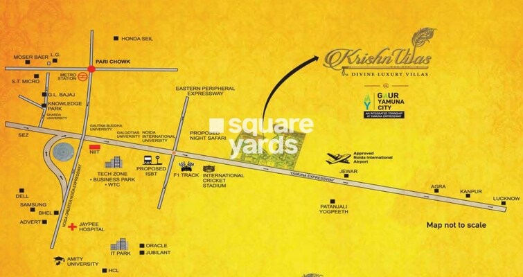 Gaur Krishnvilas 3rd Parkview Villas Location Image