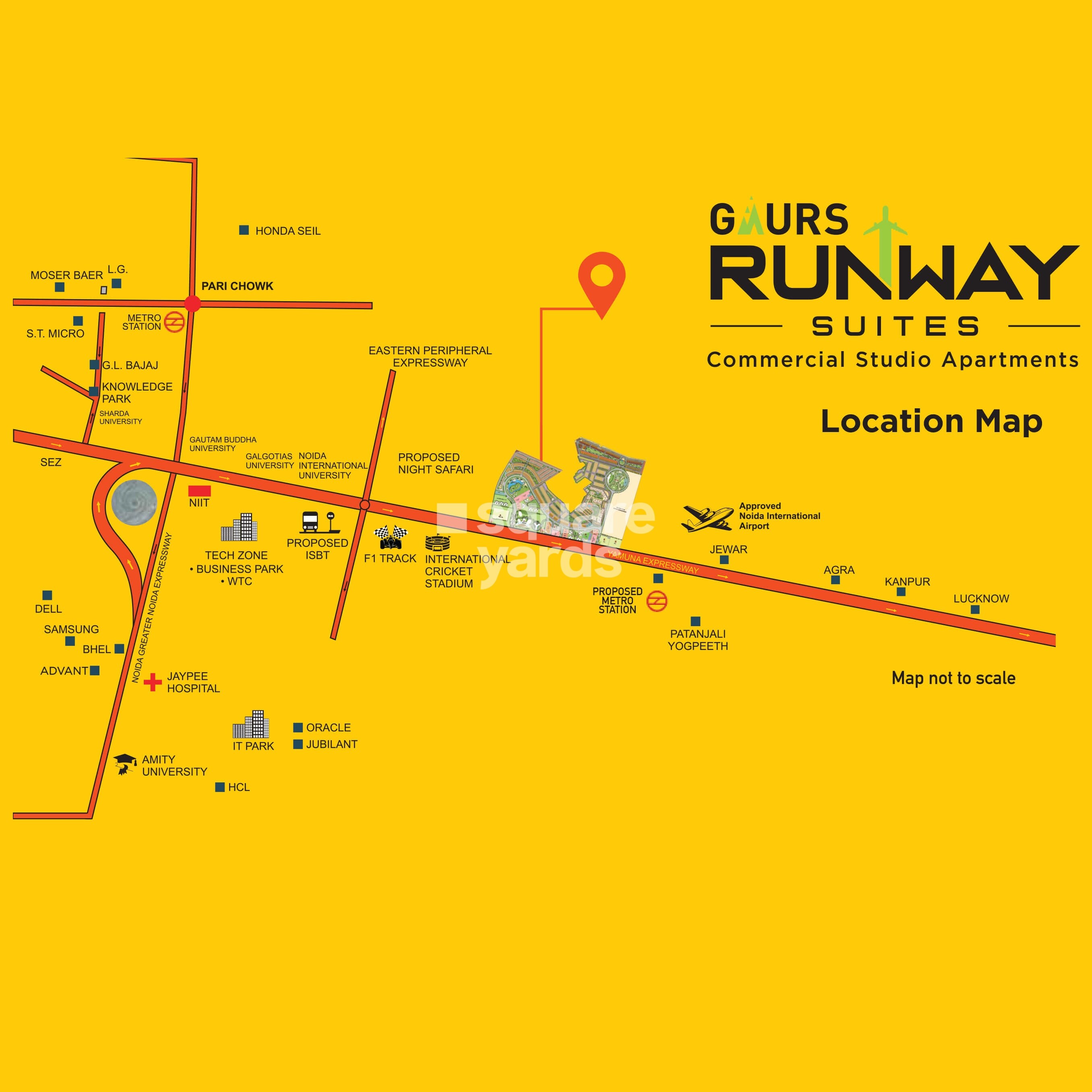 Gaur Runway Suites Location Image