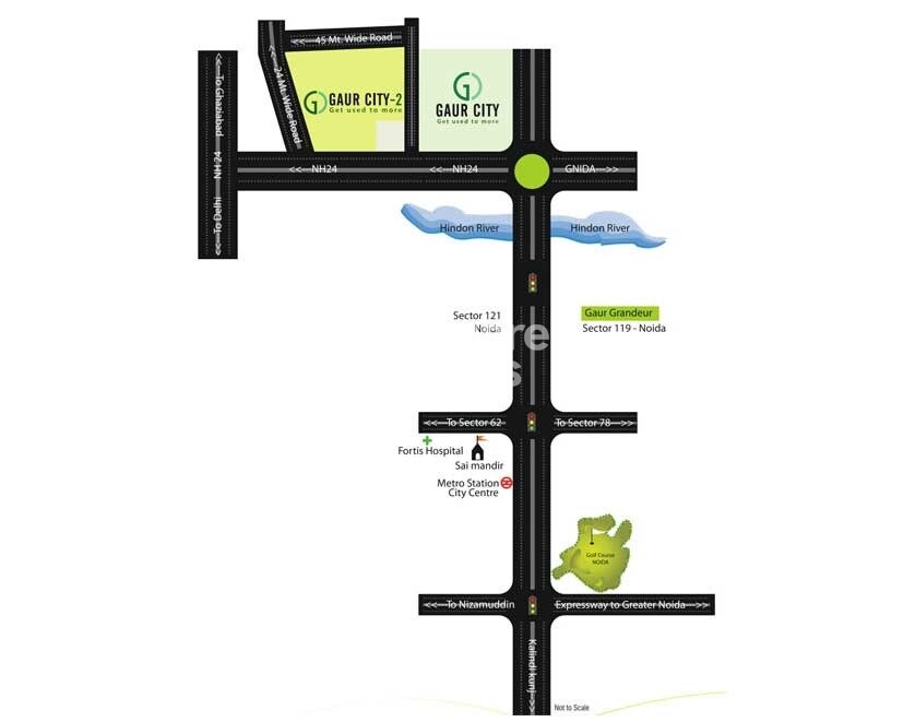 Gaur World Street Location Image