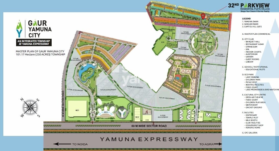 Gaur Yamuna City 32nd Park View Master Plan Image