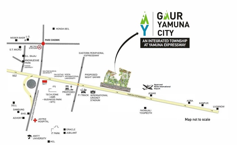 Gaur Yamuna City Galleria Location Image