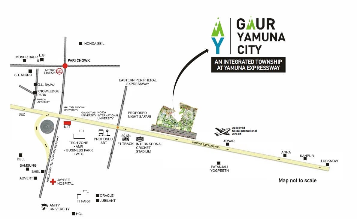 Gaur Yamuna City Galleria Location Image