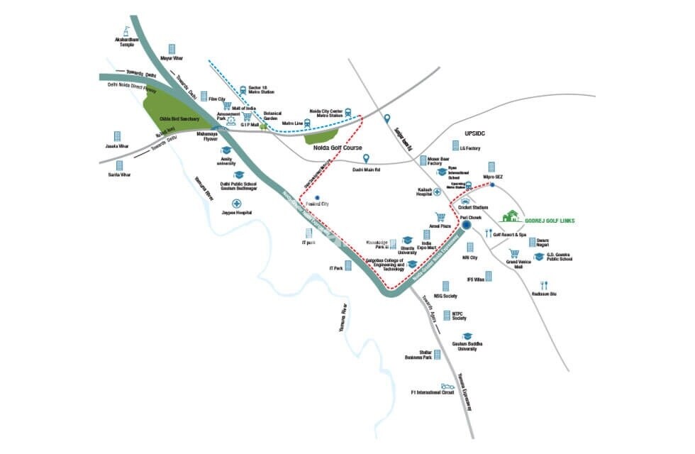 Godrej Golf Links Crest Location Image