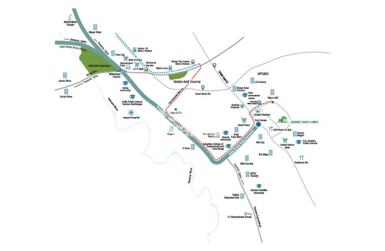 Godrej Golf Links Evoke Location Image