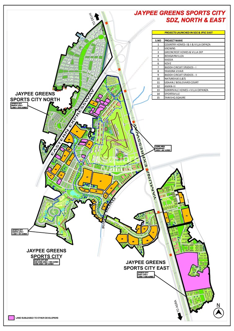 Jaypee Greencrest Homes Location Image