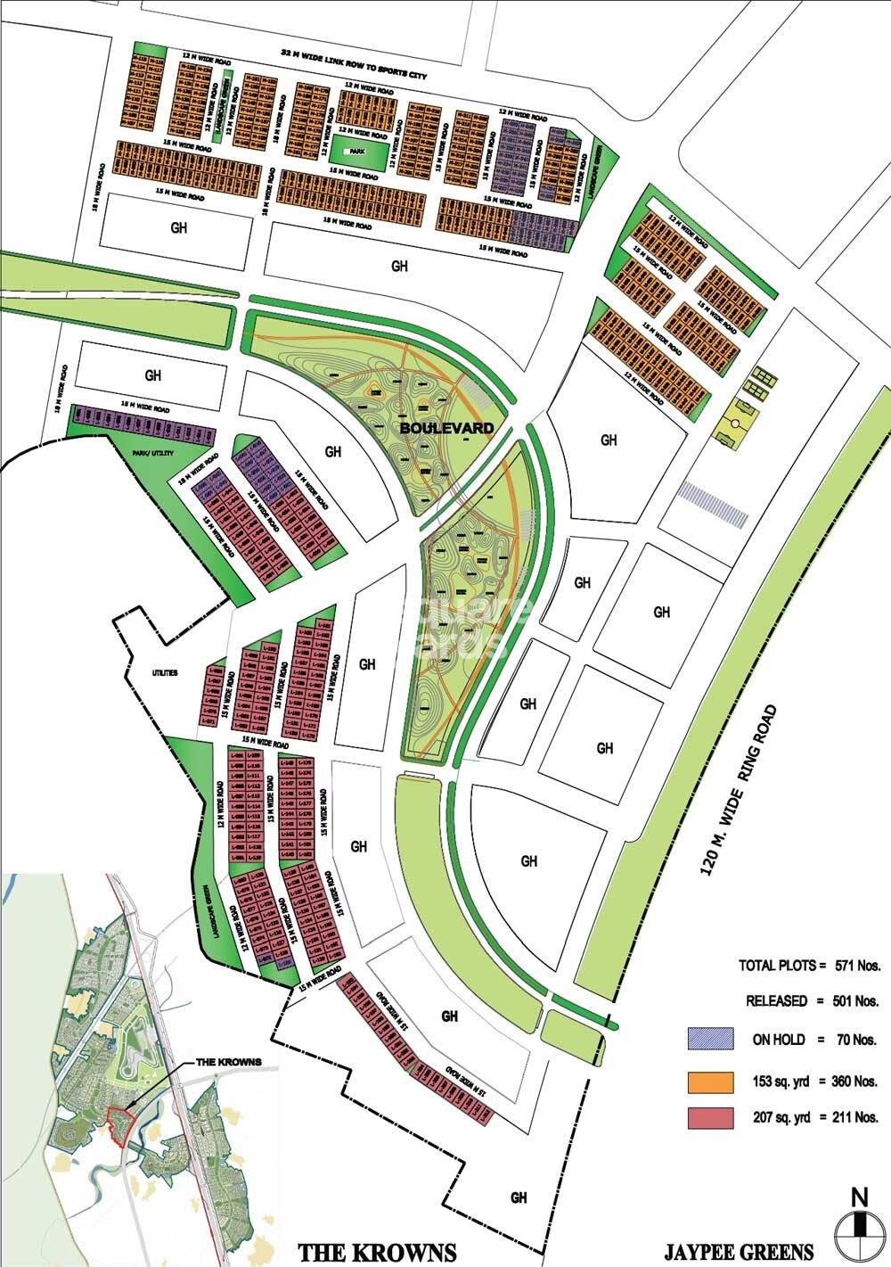 Jaypee Krown Plots Master Plan 1