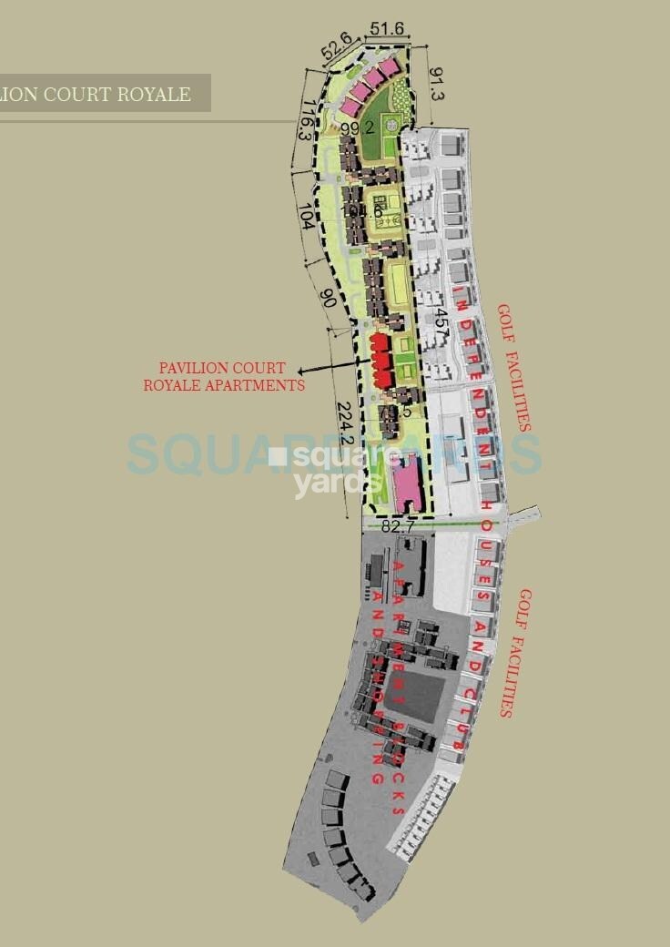 jaypee-greens-pavilion-court-royale_an aerial view of a surfboard with a cartoon character on it