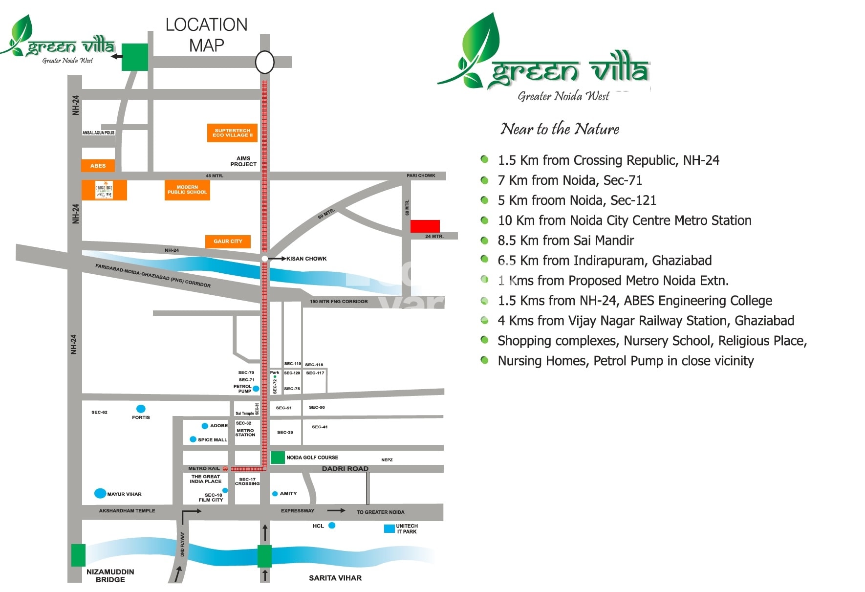 Kingson Green Villa Location Image