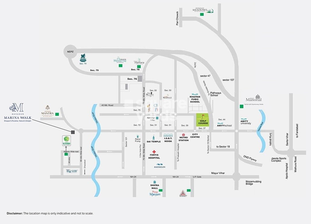 Mahagun Marina WWalk Mall Location Image