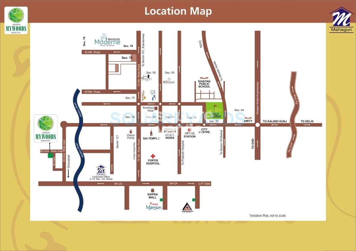 Mahagun Mywoods III Location Image