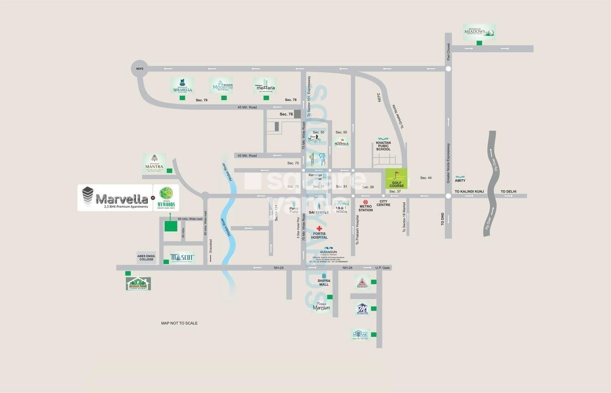 Mahagun Mywoods Location Image