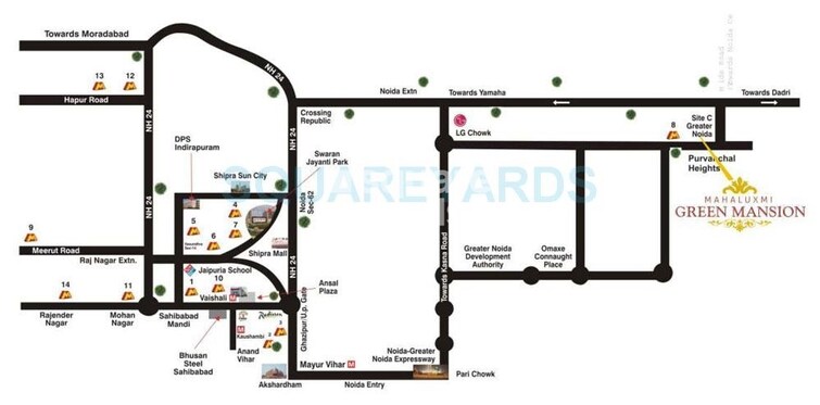 Migsun Green Mansion Location Image