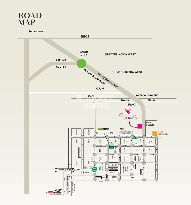 Oasis Venetia Heights Location Image