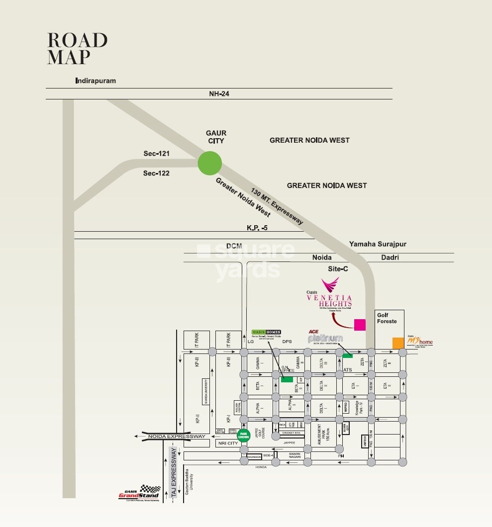 Oasis Venetia Heights Location Image