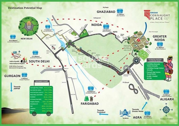 Omaxe Connaught Place Location Image